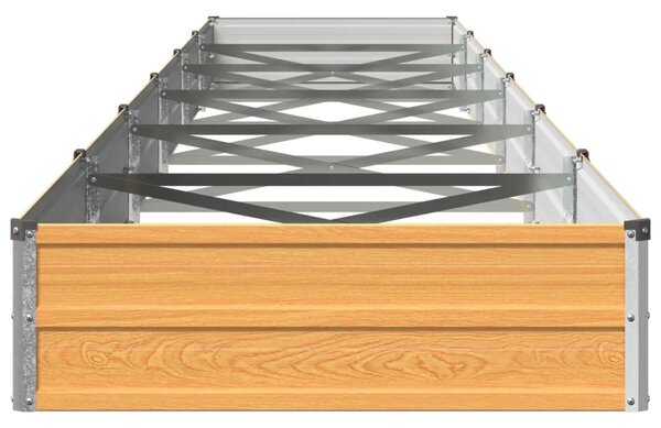 Povišeni vrtni krevet Prirodna 600 x 80 x 24 cm - 600 x 80 x 24 cm Prirodna