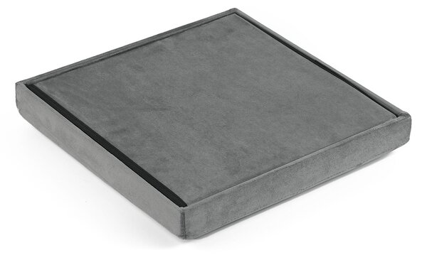 Sivi sklopivi tabure ZAREX VELVET L