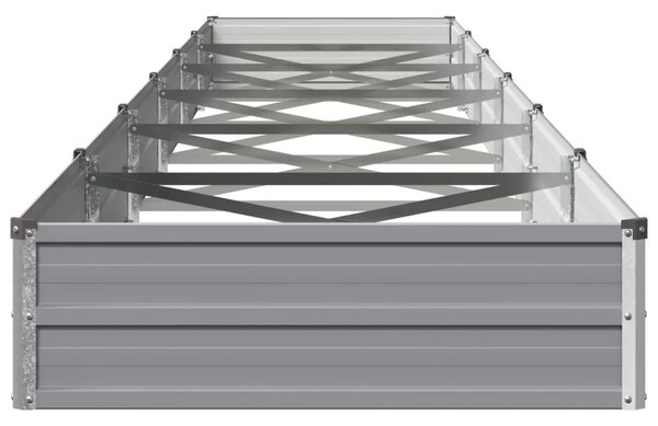 Povišeni vrtni krevet Siva 600 x 80 x 24 cm - 600 x 80 x 24 cm Siva