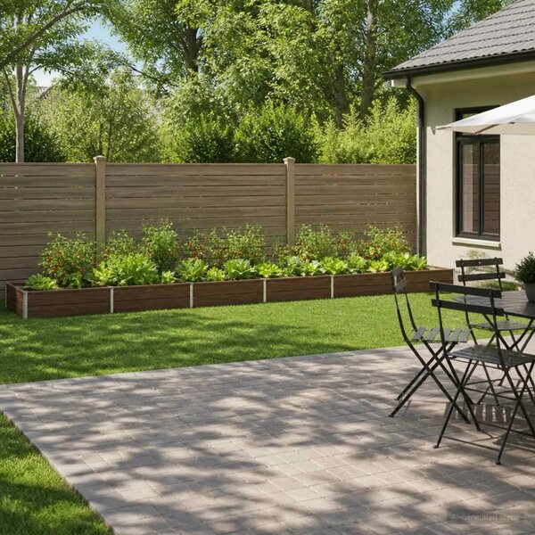 Povišeni vrtni krevet Crna 480 x 80 x 24 cm - 480 x 80 x 24 cm Crna