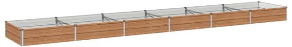 Povišeni vrtni krevet Drvena smeđa 480 x 80 x 24 cm - 480 x 80 x 24 cm Smeđa drvo