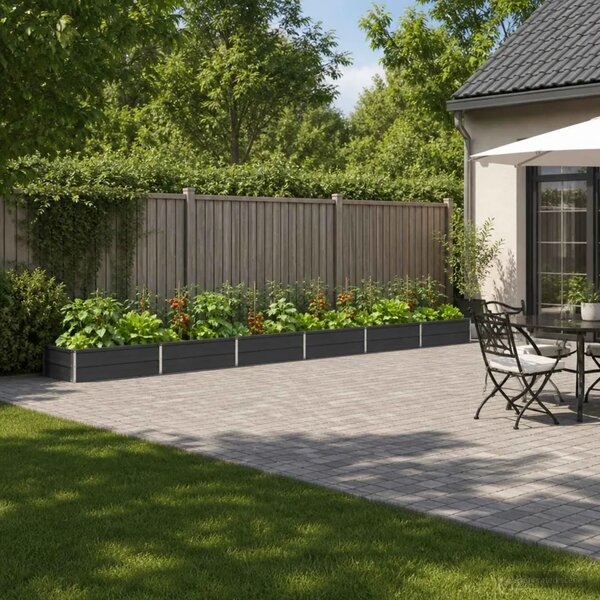 Povišeni vrtni krevet Antracit 480 x 80 x 24 cm - 480 x 80 x 24 cm Antracit