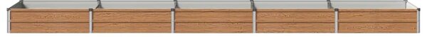 Povišeni vrtni krevet Drvena smeđa 400 x 80 x 24 cm - 400 x 80 x 24 cm Smeđa drvo