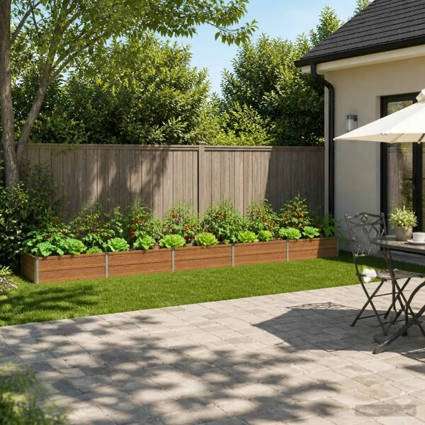 Povišeni vrtni krevet Drvena smeđa 400 x 80 x 24 cm - 400 x 80 x 24 cm Smeđa drvo