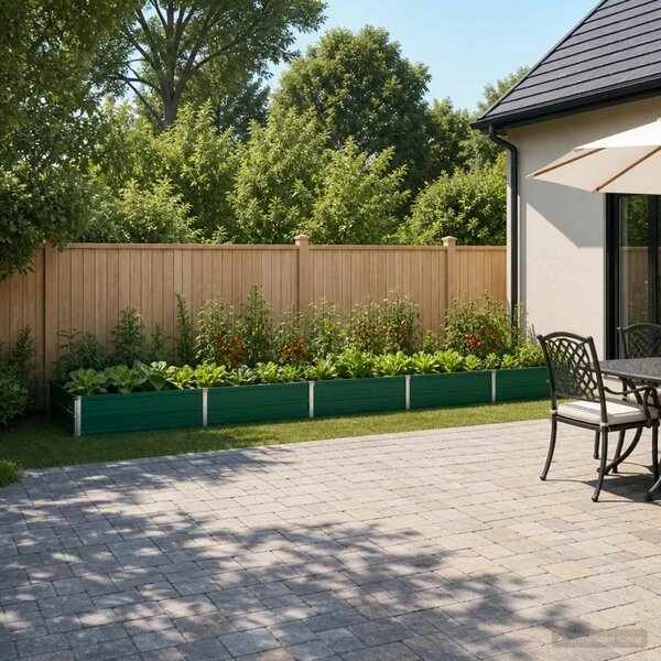 Povišeni vrtni krevet Zelena 400 x 80 x 24 cm - 400 x 80 x 24 cm Zelena