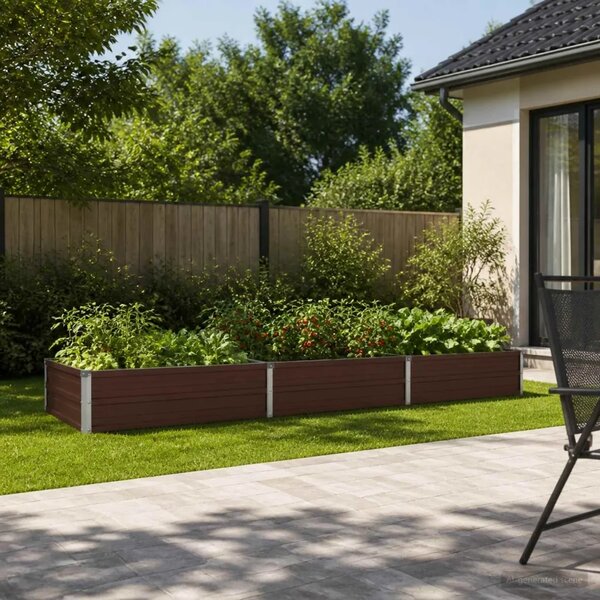 Povišeni vrtni krevet Smeđa 240 x 80 x 24 cm - 240 x 80 x 24 cm Smeđa