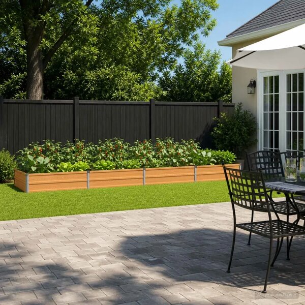 Povišeni vrtni krevet Prirodna 320 x 80 x 24 cm - 320 x 80 x 24 cm Prirodna