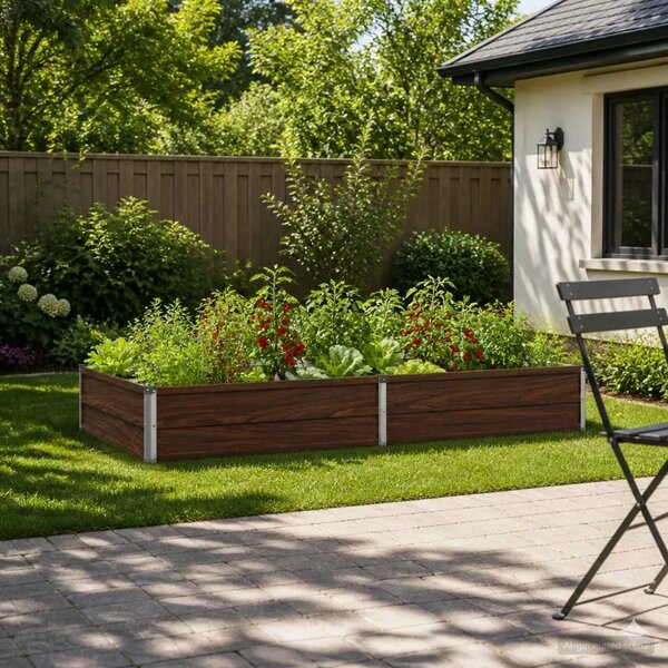 Povišeni vrtni krevet Crna 160 x 80 x 24 cm - 160 x 80 x 24 cm Crna