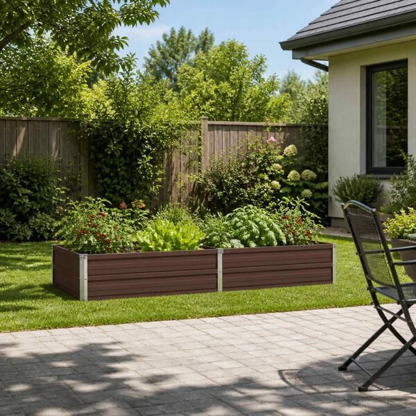 Povišeni vrtni krevet Smeđa 160 x 80 x 24 cm - 160 x 80 x 24 cm Smeđa