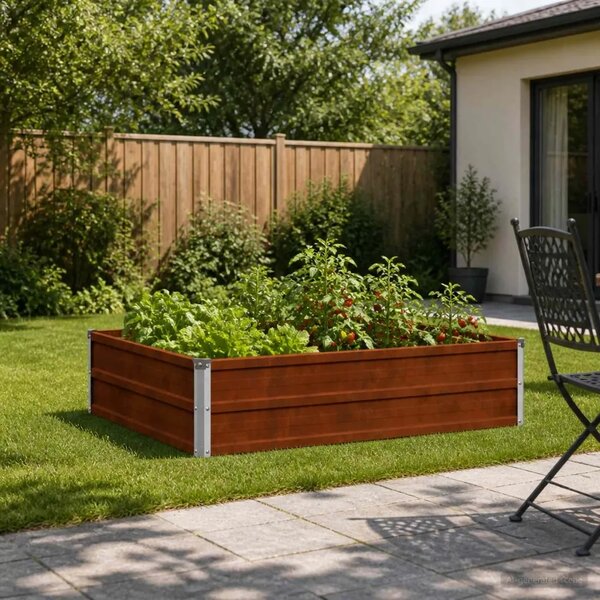 Povišeni vrtni krevet Rđa 100 x 80 x 24 cm corton - 100 x 80 x 24 cm Otporni čelik