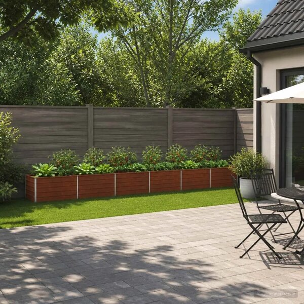 Povišeni vrtni krevet Rđa 600 x 80 x 55 cm corton - 600 x 80 x 55 cm Otporni čelik