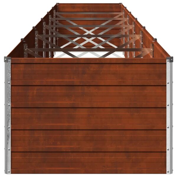 Povišeni vrtni krevet Rđa 600 x 80 x 55 cm corton - 600 x 80 x 55 cm Otporni čelik