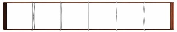 Povišeni vrtni krevet Rđa 480 x 80 x 55 cm corton - 480 x 80 x 55 cm Otporni čelik