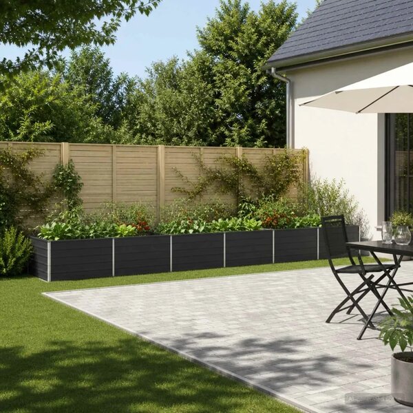 Povišeni vrtni krevet Antracit 600 x 80 x 55 cm - 600 x 80 x 55 cm Antracit