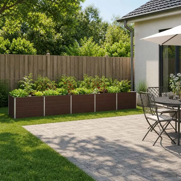 Povišeni vrtni krevet Smeđa 400 x 80 x 55 cm - 400 x 80 x 55 cm Smeđa