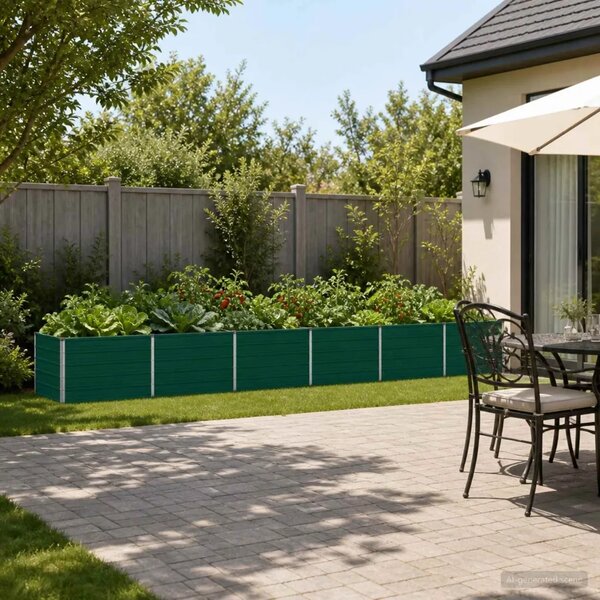Povišeni vrtni krevet Zelena 480 x 80 x 55 cm - 480 x 80 x 55 cm Zelena