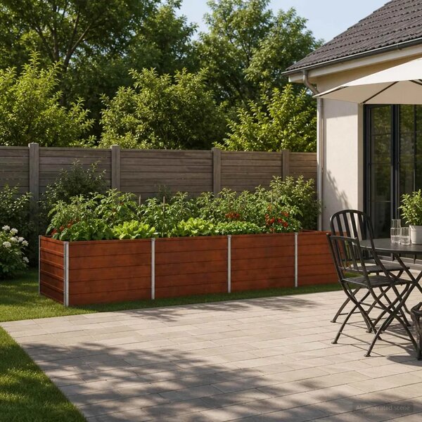Povišeni vrtni krevet Rđa 320 x 80 x 55 cm corton - 320 x 80 x 55 cm Otporni čelik