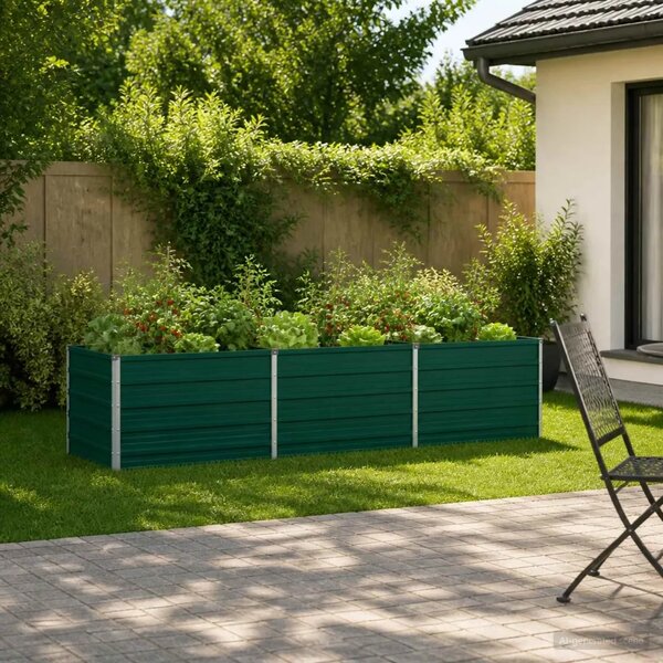 Povišeni vrtni krevet Zelena 240 x 80 x 55 cm - 240 x 80 x 55 cm Zelena