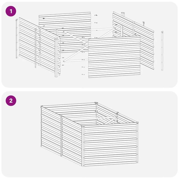 Povišeni vrtni krevet Antracit 160 x 80 x 55 cm - 160 x 80 x 55 cm Antracit