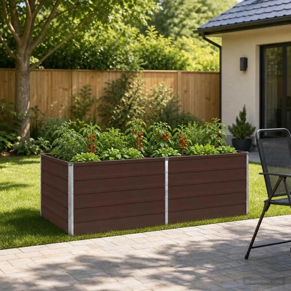 Povišeni vrtni krevet Smeđa 160 x 80 x 55 cm - 160 x 80 x 55 cm Smeđa