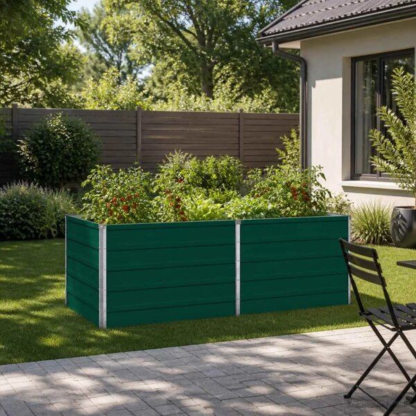 Povišeni vrtni krevet Zelena 160 x 80 x 55 cm - 160 x 80 x 55 cm Zelena
