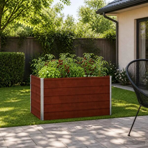Povišeni vrtni krevet Rđa 100 x 80 x 55 cm corton - 100 x 80 x 55 cm Otporni čelik