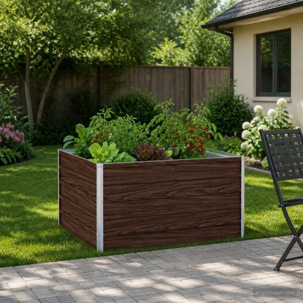 Povišeni vrtni krevet Crna 100 x 80 x 55 cm - 100 x 80 x 55 cm Crna