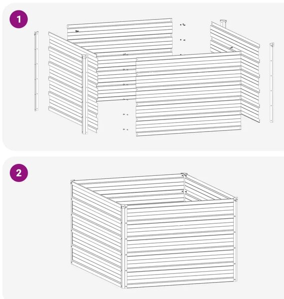 Povišeni vrtni krevet Antracit 100 x 80 x 55 cm - 100 x 80 x 55 cm Antracit