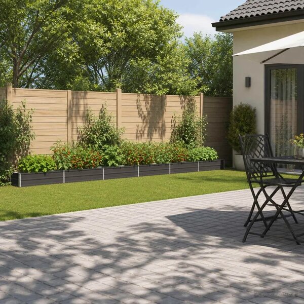 Povišeni vrtni krevet Antracit 600 x 40 x 24 cm - 600 x 40 x 24 cm Antracit