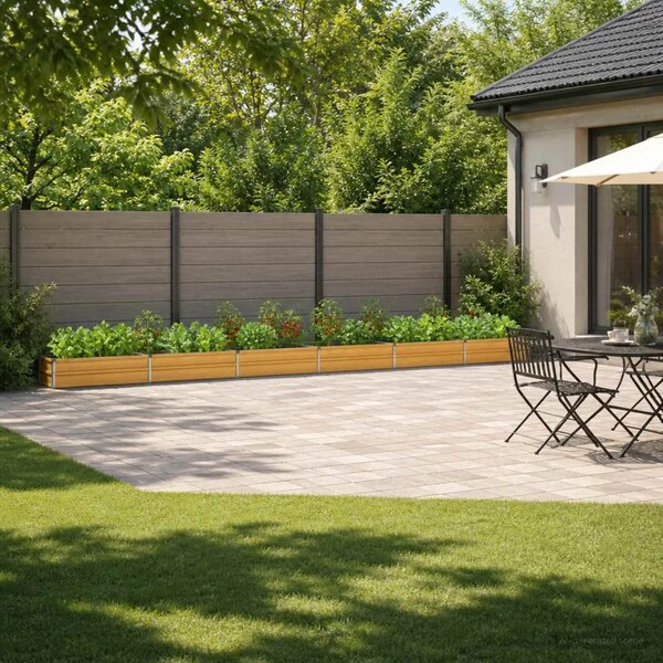 Povišeni vrtni krevet Prirodna 600 x 40 x 24 cm - 600 x 40 x 24 cm Prirodna