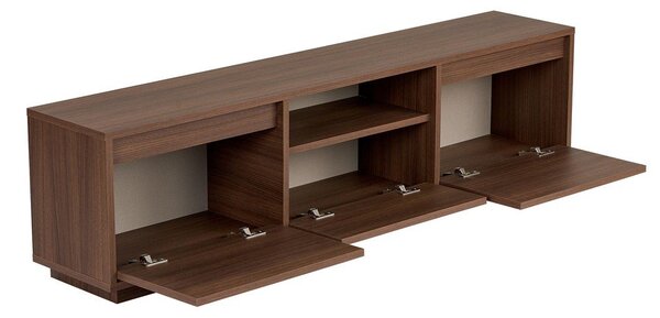 TV komoda u dekoru oraha u tamnoj prirodnoj boji 160x42x30 cm Sentinel – Kalune Design