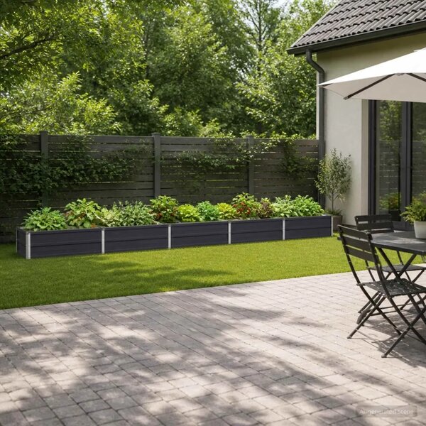 Povišeni vrtni krevet Antracit 400 x 40 x 24 cm - 400 x 40 x 24 cm Antracit