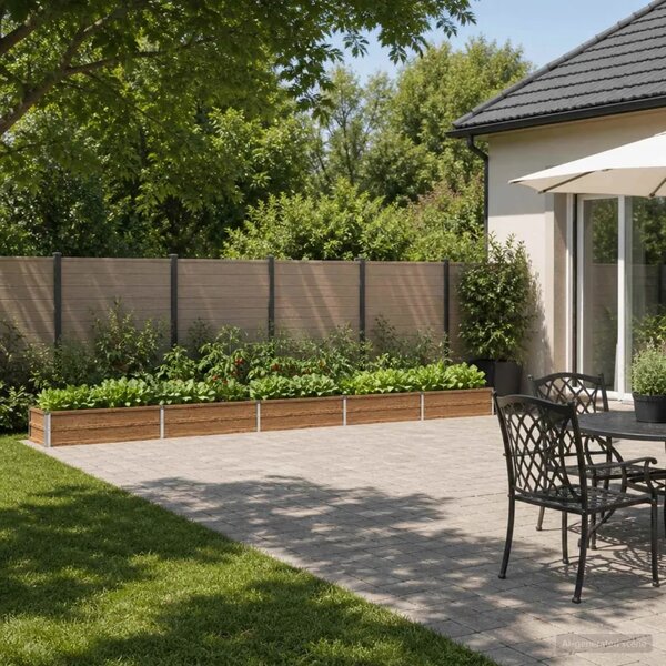 Povišeni vrtni krevet Drvena smeđa 400 x 40 x 24 cm - 400 x 40 x 24 cm Smeđa drvo