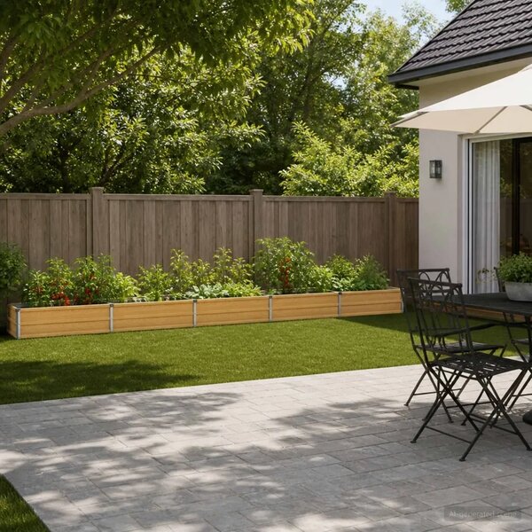 Povišeni vrtni krevet Prirodna 400 x 40 x 24 cm - 400 x 40 x 24 cm Prirodna