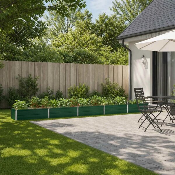 Povišeni vrtni krevet Zelena 400 x 40 x 24 cm - 400 x 40 x 24 cm Zelena