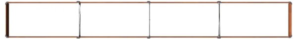 Povišeni vrtni krevet Rđa 320 x 40 x 24 cm corton - 320 x 40 x 24 cm Otporni čelik