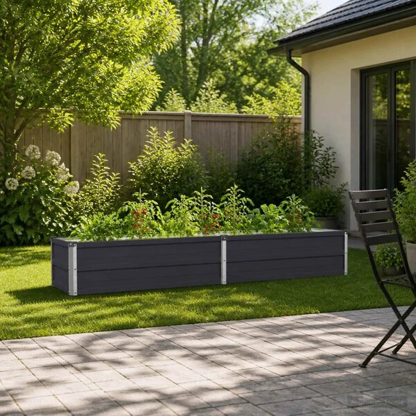Povišeni vrtni krevet Antracit 160 x 40 x 24 cm - 160 x 40 x 24 cm Antracit
