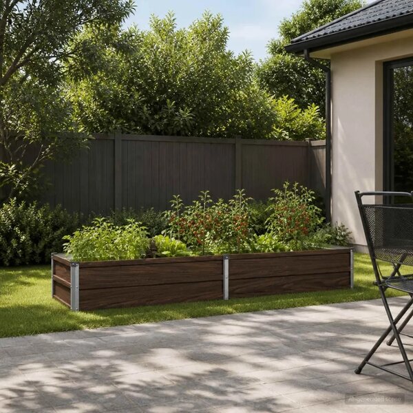 Povišeni vrtni krevet Crna 160 x 40 x 24 cm - 160 x 40 x 24 cm Crna