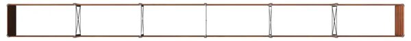 Povišeni vrtni krevet Rđa 480 x 40 x 55 cm corton - 480 x 40 x 55 cm Otporni čelik