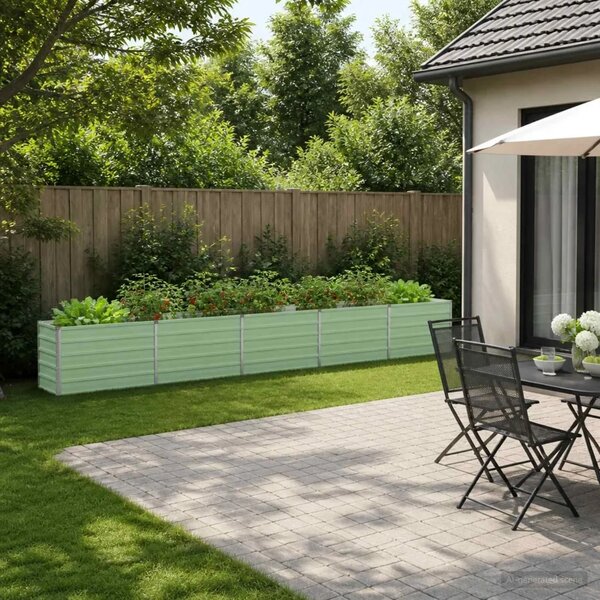 Povišeni vrtni krevet Pastelno zelena 400 x 40 x 55 cm - 400 x 40 x 55 cm Pastelno zelena
