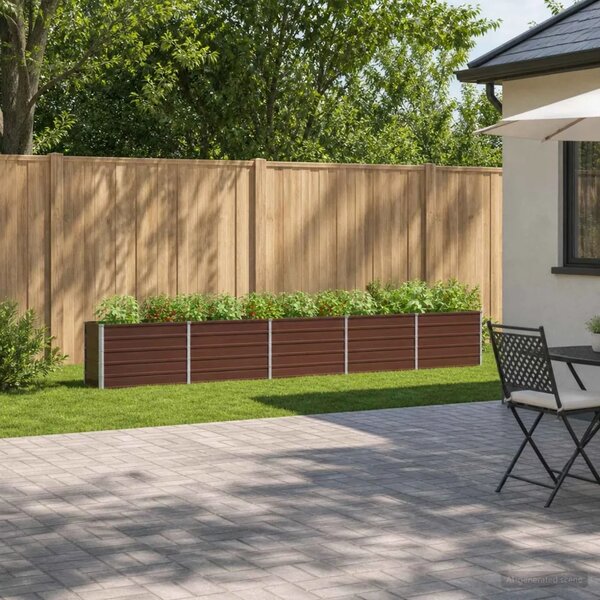 Povišeni vrtni krevet Smeđa 400 x 40 x 55 cm - 400 x 40 x 55 cm Smeđa