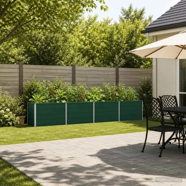 Povišeni vrtni krevet Zelena 320 x 40 x 55 cm - 320 x 40 x 55 cm Zelena