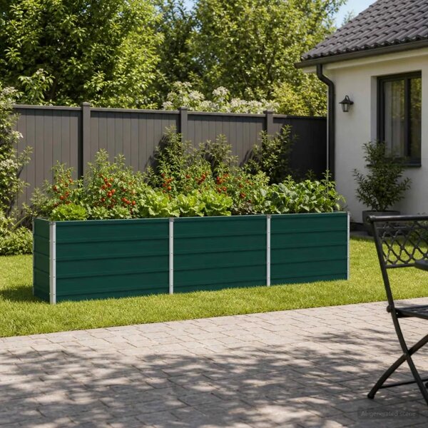 Povišeni vrtni krevet Zelena 240 x 40 x 55 cm - 240 x 40 x 55 cm Zelena