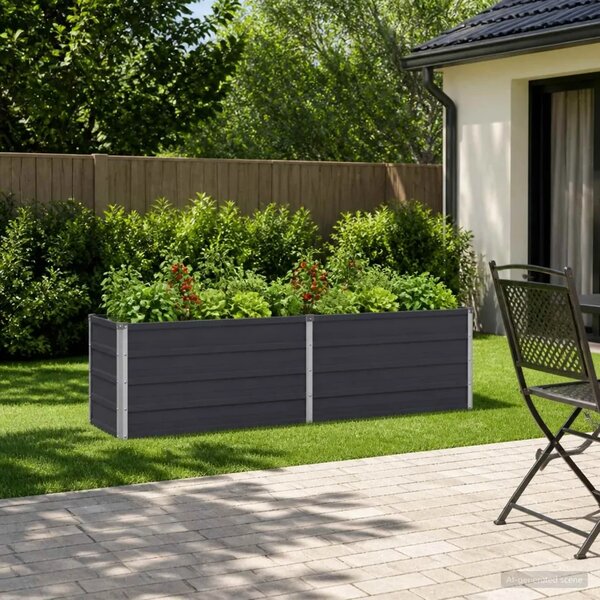 Povišeni vrtni krevet Antracit 160 x 40 x 55 cm - 160 x 40 x 55 cm Antracit