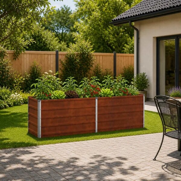 Povišeni vrtni krevet Rđa 160 x 40 x 55 cm corton - 160 x 40 x 55 cm Otporni čelik