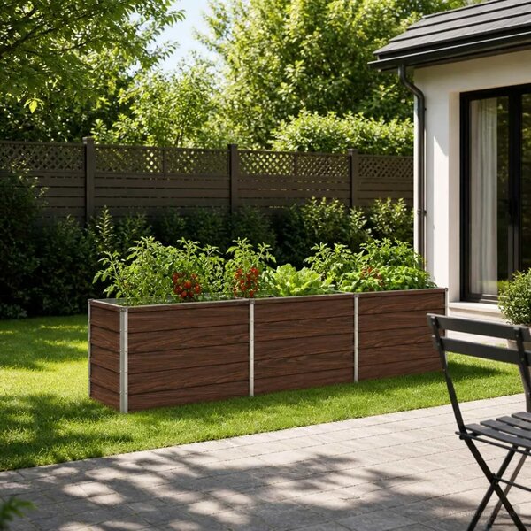 Povišeni vrtni krevet Crna 240 x 40 x 55 cm - 240 x 40 x 55 cm Crna