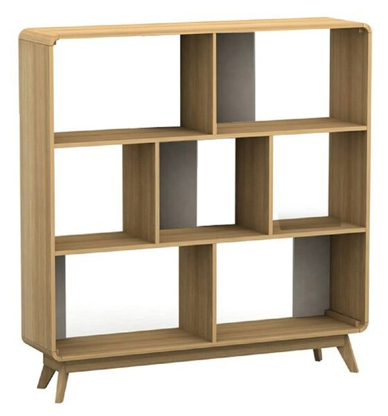 Biblioteka u dekoru hrasta u prirodnoj boji 122x126 cm Caitlin – Støraa