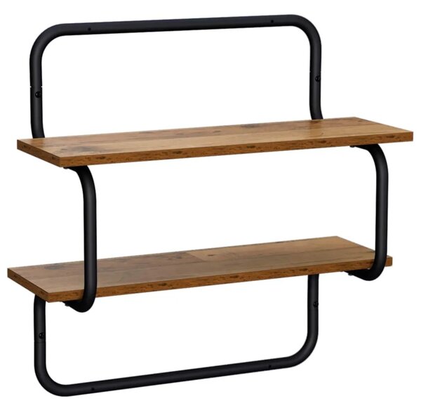 Zidna polica s 2 razine Staro drvo 40 x 24 5 x 61 cm - Staro drvo 40 cm 2 razine