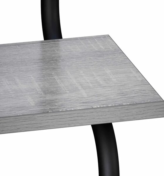 Dvorazinska zidna polica Siva Sonoma 40 x 24 5 x 61 cm - Siva Sonoma 40 cm 2 razine