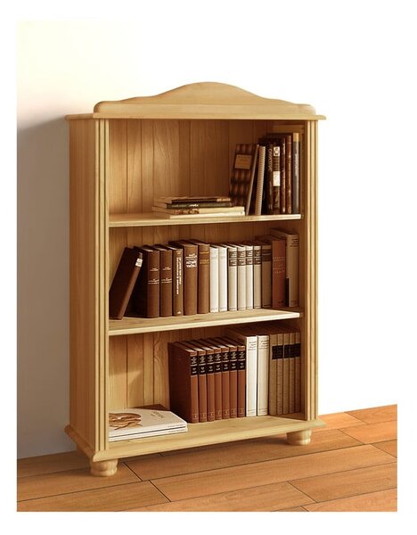 Biblioteka od masivnog bora u prirodnoj boji 77x116 cm Ella – Støraa